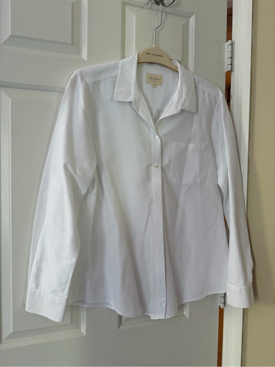 Sezane Tops - Sezane Classic White Button-Down Shirt